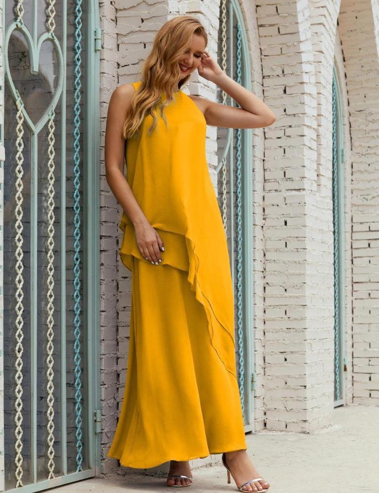 Chiffon Long Plus Size Mother of Bride Dresses Formal Bridesmaid Prom Gown SY28019 - Image 5