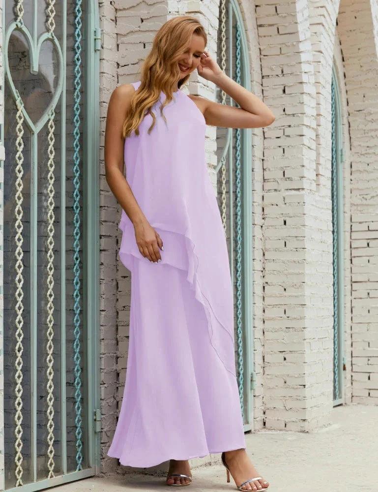 Chiffon Long Plus Size Mother of Bride Dresses Formal Bridesmaid Prom Gown SY28019 - Image 53