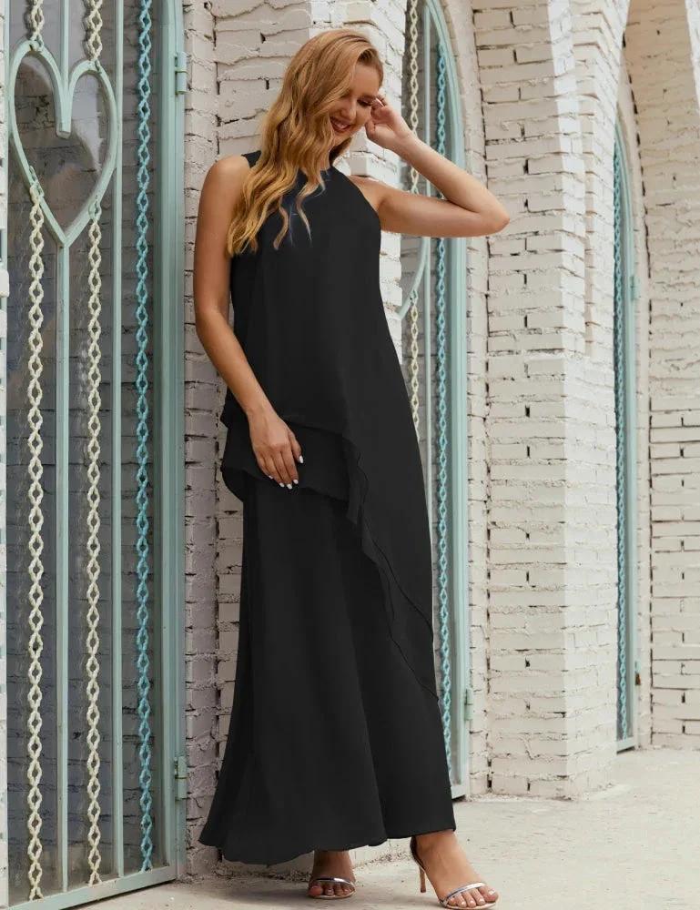 Chiffon Long Plus Size Mother of Bride Dresses Formal Bridesmaid Prom Gown SY28019 - Image 57