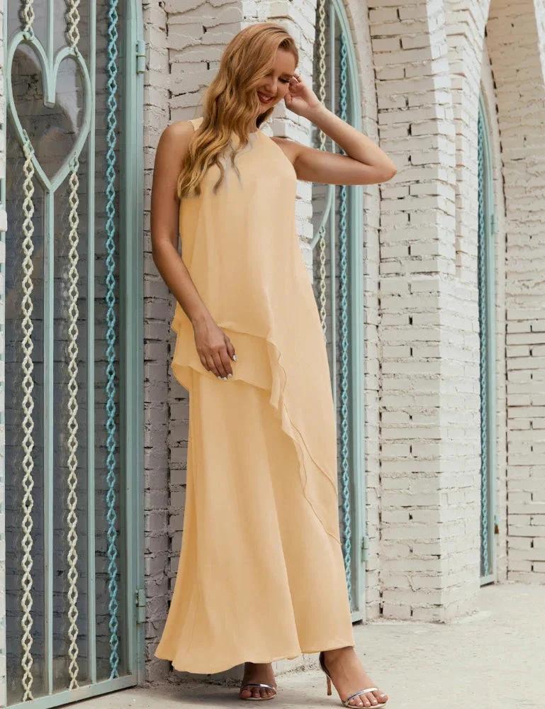 Chiffon Long Plus Size Mother of Bride Dresses Formal Bridesmaid Prom Gown SY28019 - Image 61