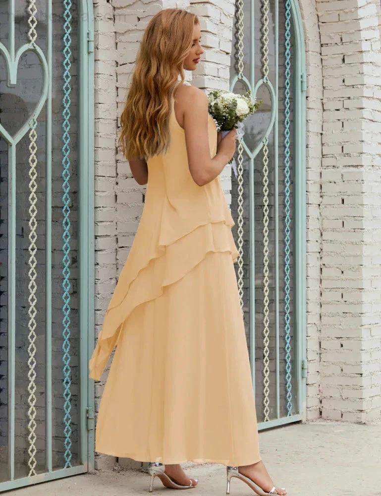 Chiffon Long Plus Size Mother of Bride Dresses Formal Bridesmaid Prom Gown SY28019 - Image 62