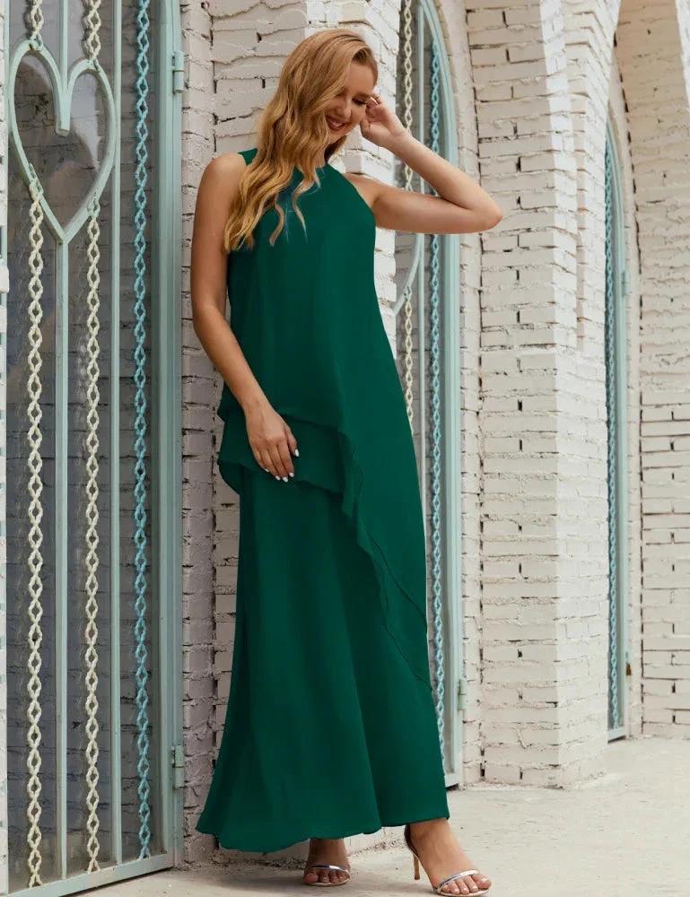 Chiffon Long Plus Size Mother of Bride Dresses Formal Bridesmaid Prom Gown SY28019 - Image 65