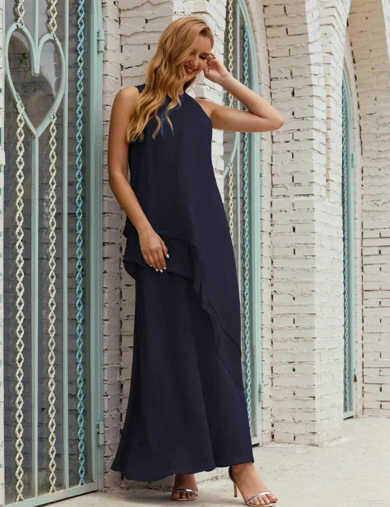 Chiffon Long Plus Size Mother of Bride Dresses Formal Bridesmaid Prom Gown SY28019 - Image 69