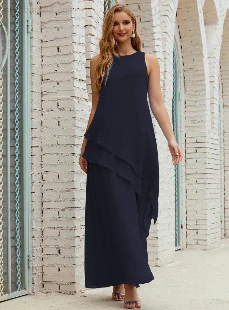 Chiffon Long Plus Size Mother of Bride Dresses Formal Bridesmaid Prom Gown SY28019 - Image 72