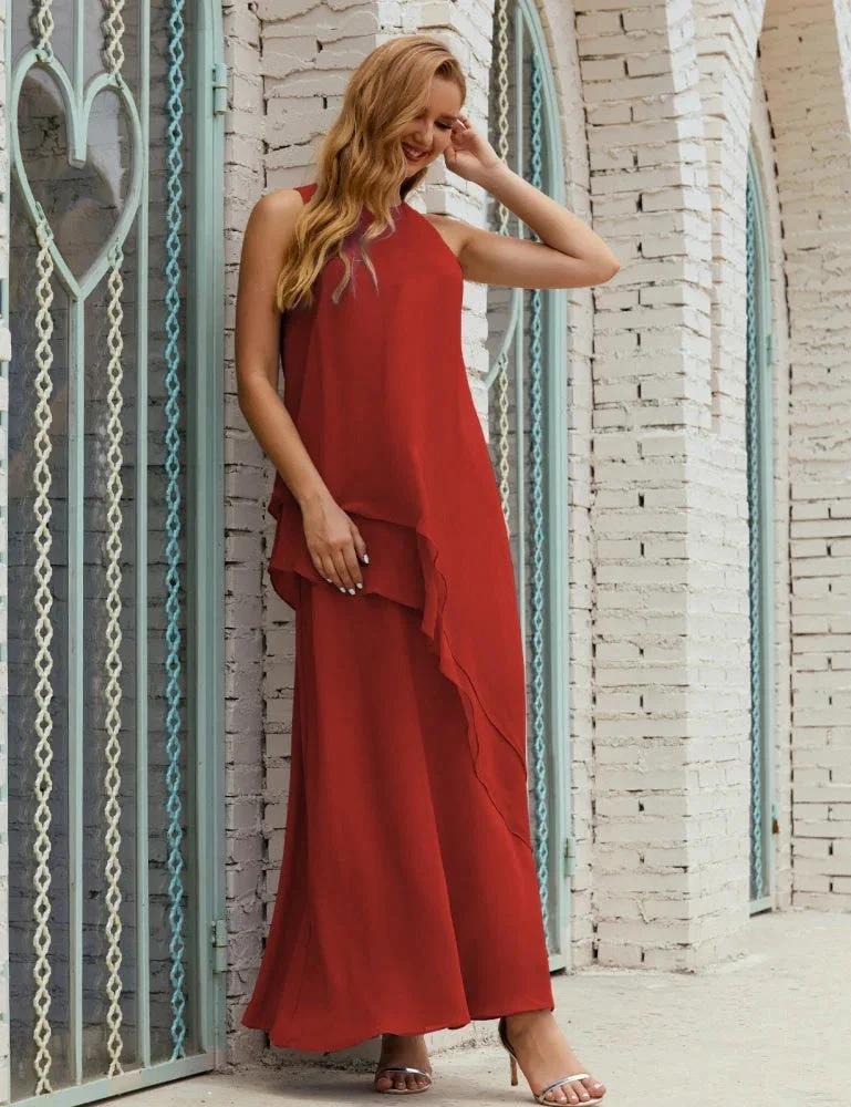Chiffon Long Plus Size Mother of Bride Dresses Formal Bridesmaid Prom Gown SY28019 - Image 73