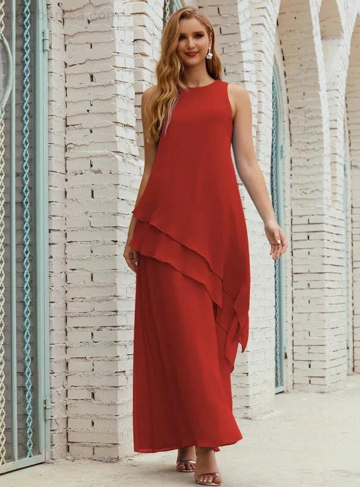 Chiffon Long Plus Size Mother of Bride Dresses Formal Bridesmaid Prom Gown SY28019 - Image 76