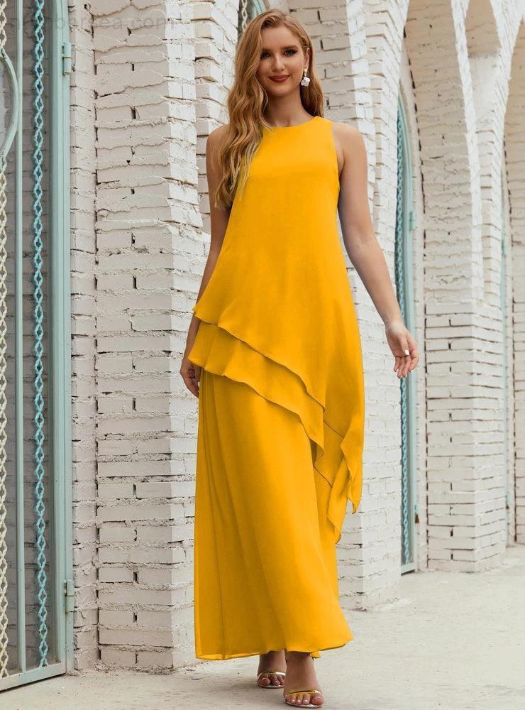 Chiffon Long Plus Size Mother of Bride Dresses Formal Bridesmaid Prom Gown SY28019 - Image 8