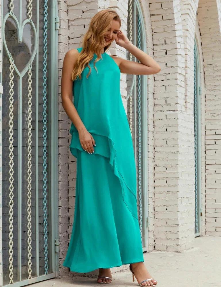 Chiffon Long Plus Size Mother of Bride Dresses Formal Bridesmaid Prom Gown SY28019 - Image 89