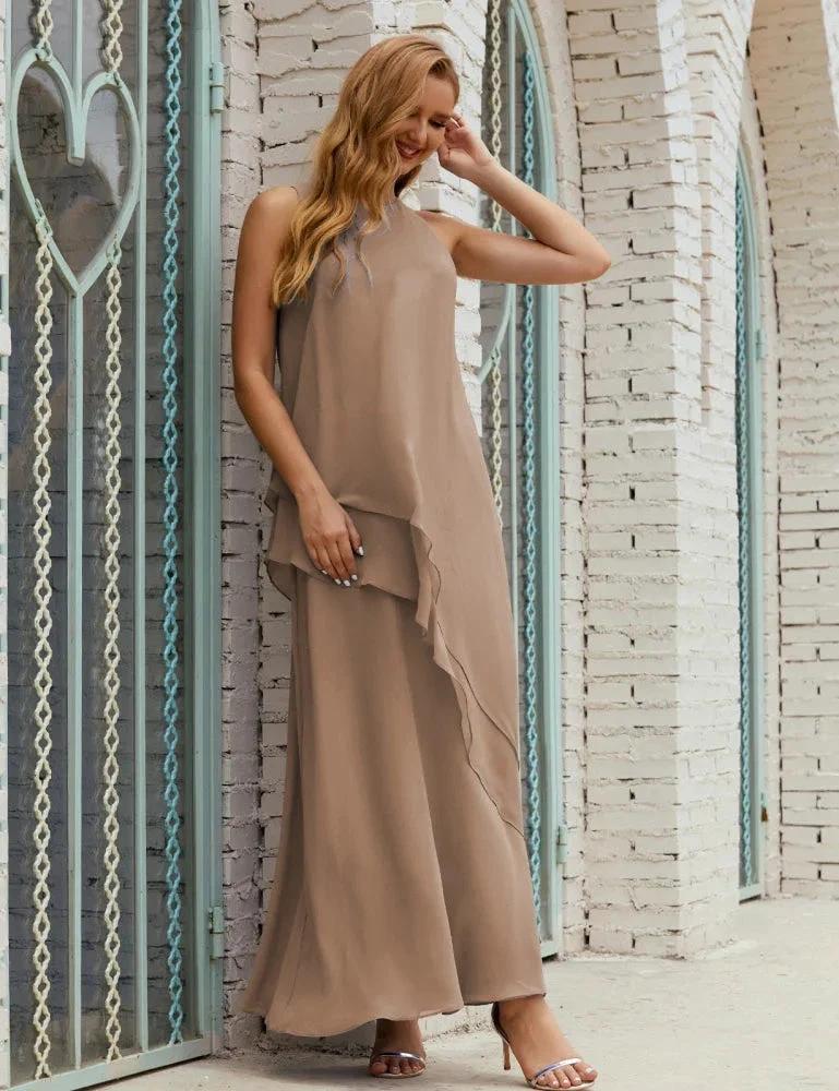 Chiffon Long Plus Size Mother of Bride Dresses Formal Bridesmaid Prom Gown SY28019 - Image 93