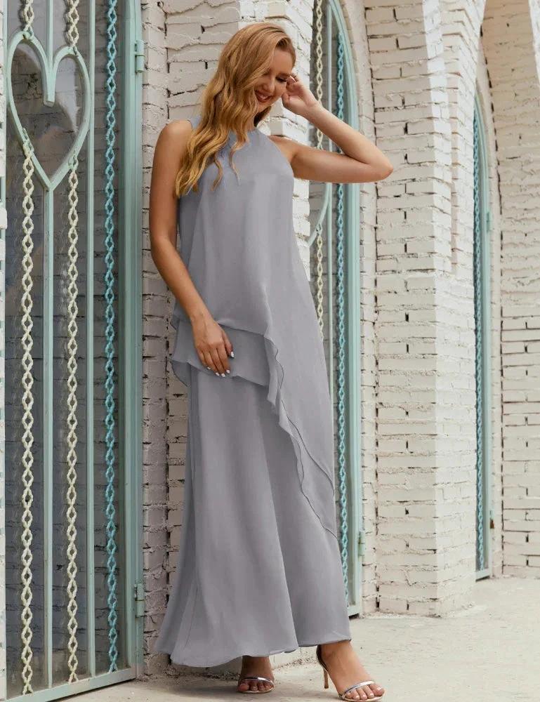 Chiffon Long Plus Size Mother of Bride Dresses Formal Bridesmaid Prom Gown SY28019 - Image 97