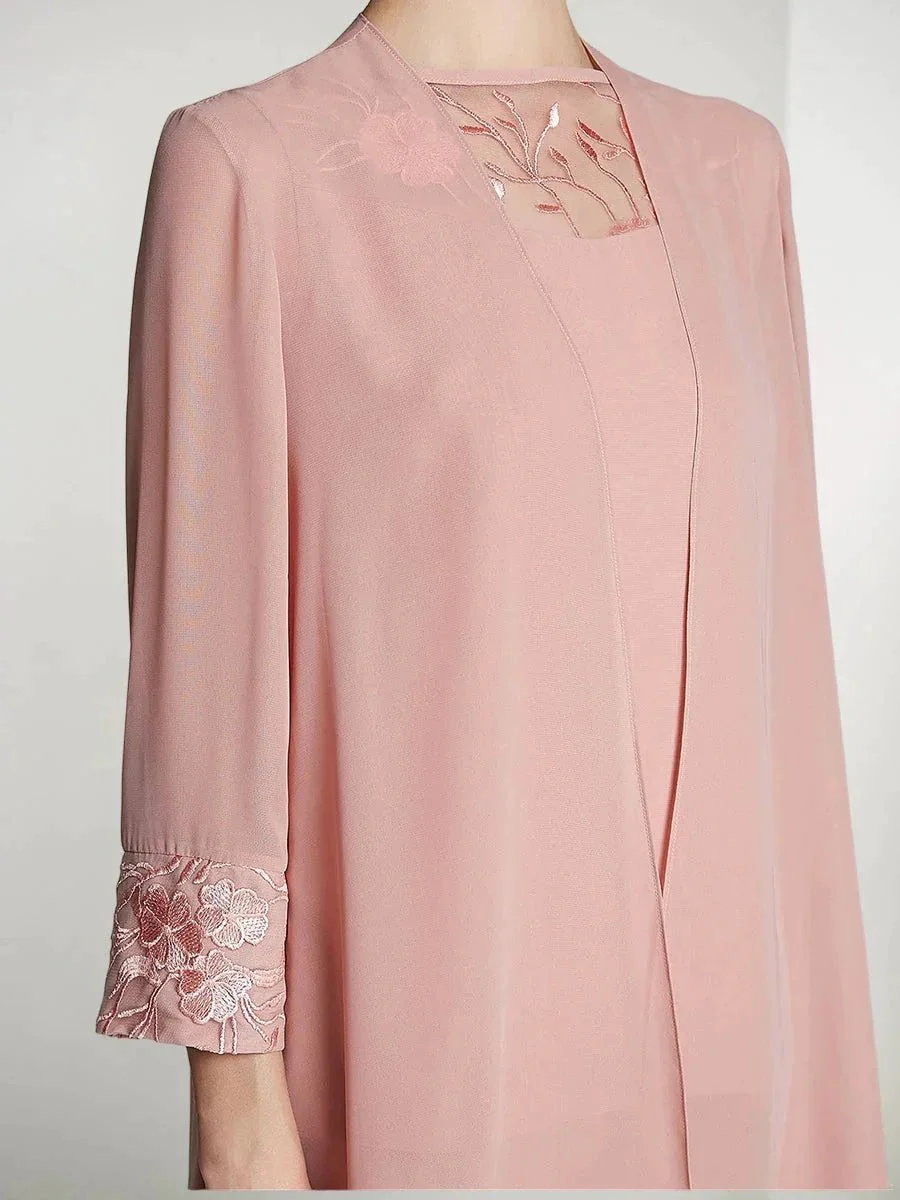 Chiffon Long Sleeves Mother Of The Bride Pantsuits With Jacket - Image 8