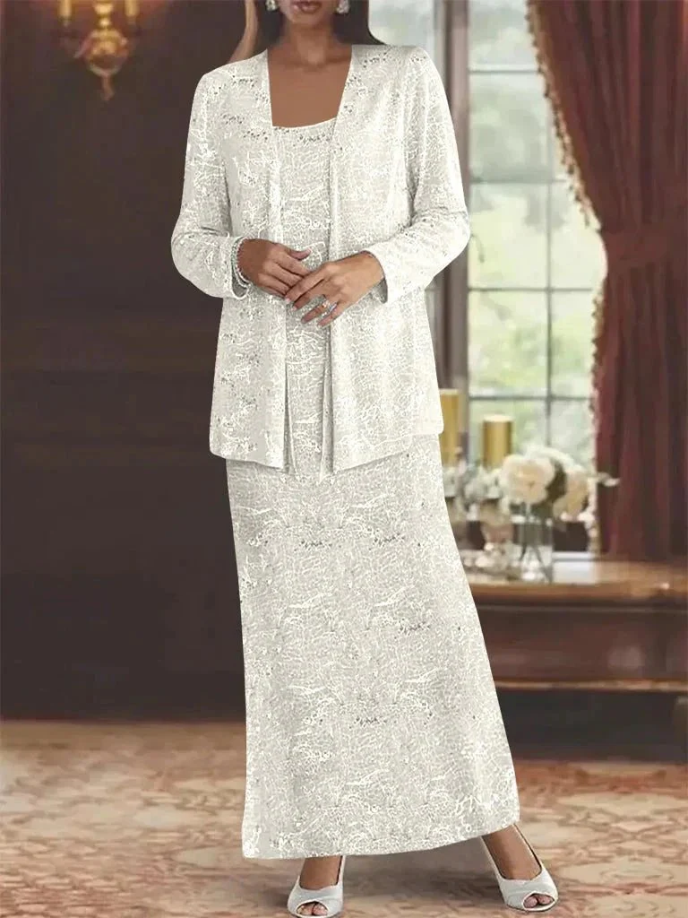 Chiffon Mother of the Bride Dresses with Sequins & Jacket - Image 11