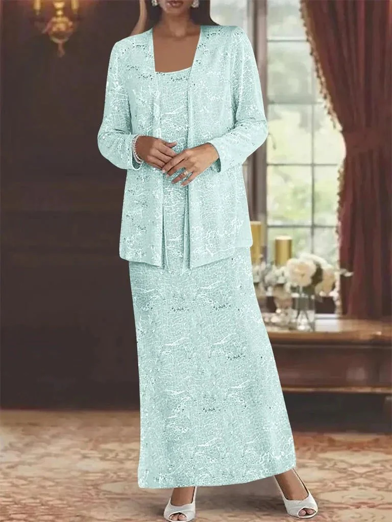 Chiffon Mother of the Bride Dresses with Sequins & Jacket - Image 12