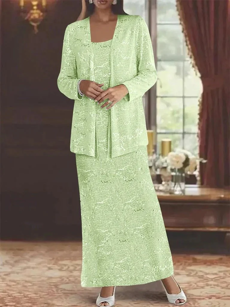 Chiffon Mother of the Bride Dresses with Sequins & Jacket - Image 14
