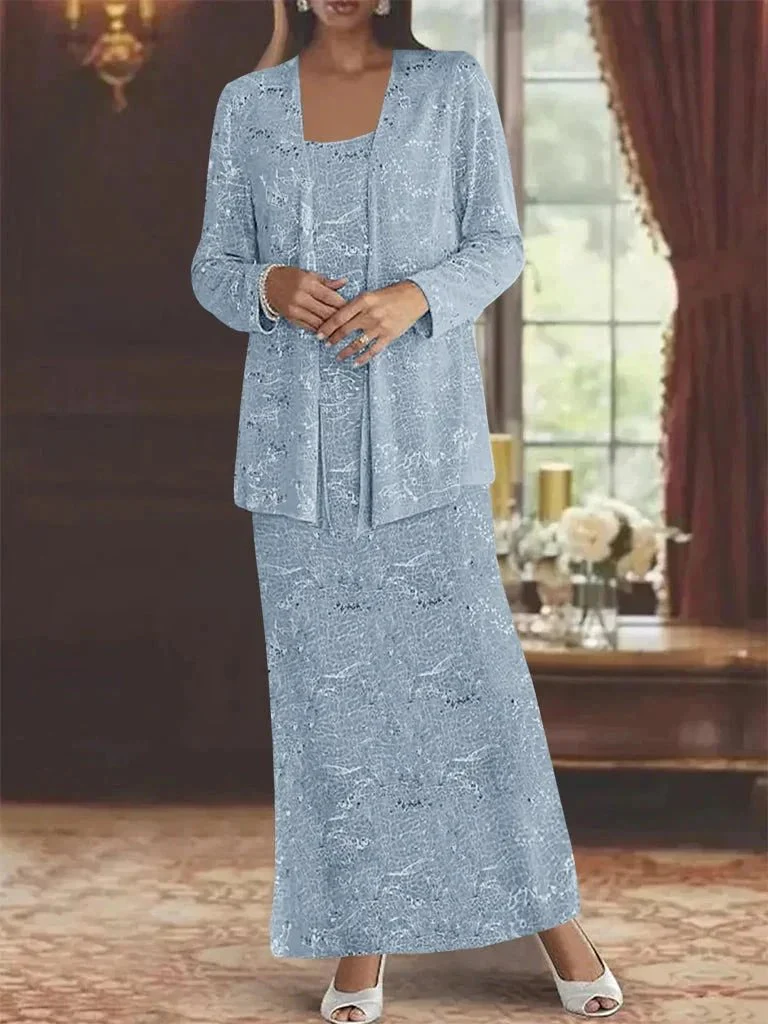 Chiffon Mother of the Bride Dresses with Sequins & Jacket - Image 16