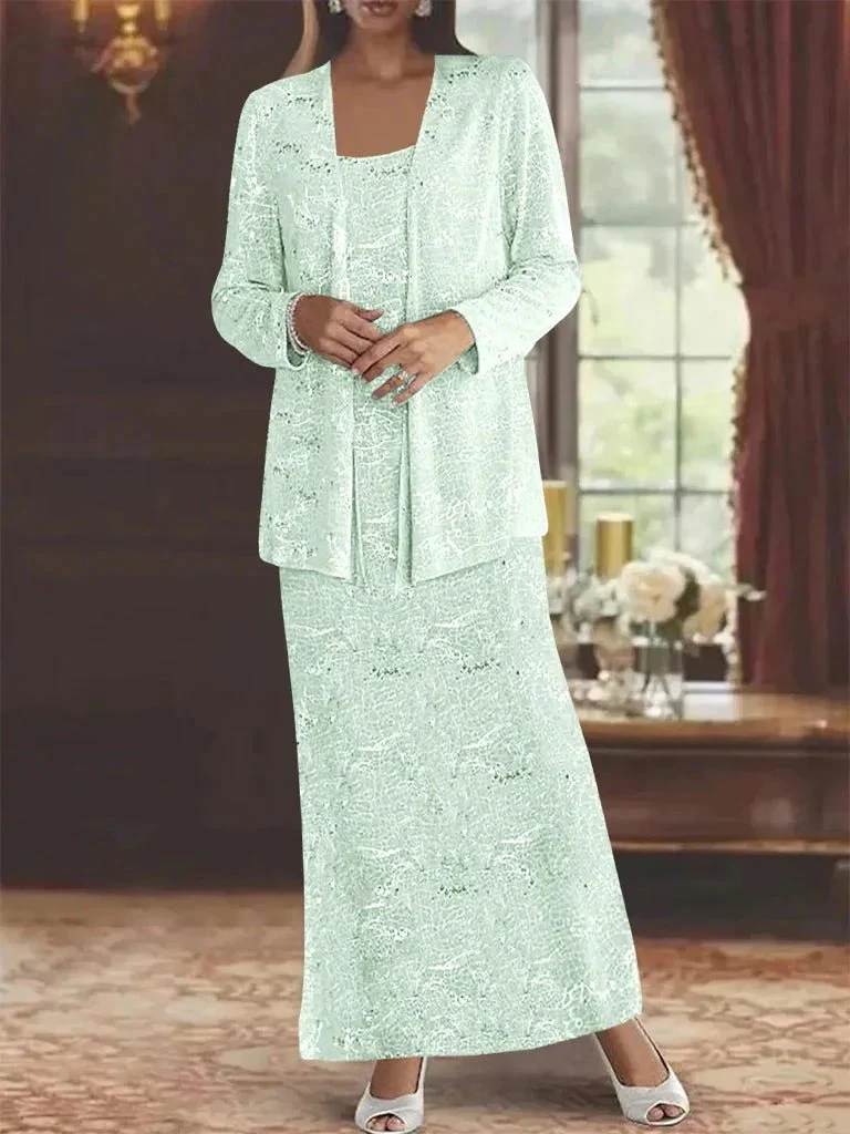 Chiffon Mother of the Bride Dresses with Sequins & Jacket - Image 17