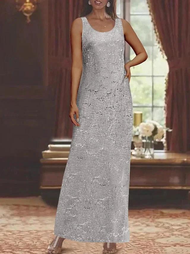 Chiffon Mother of the Bride Dresses with Sequins & Jacket - Image 2