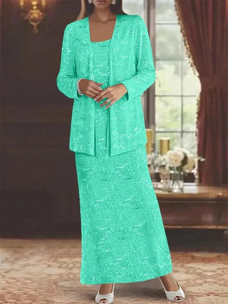 Chiffon Mother of the Bride Dresses with Sequins & Jacket - Image 21