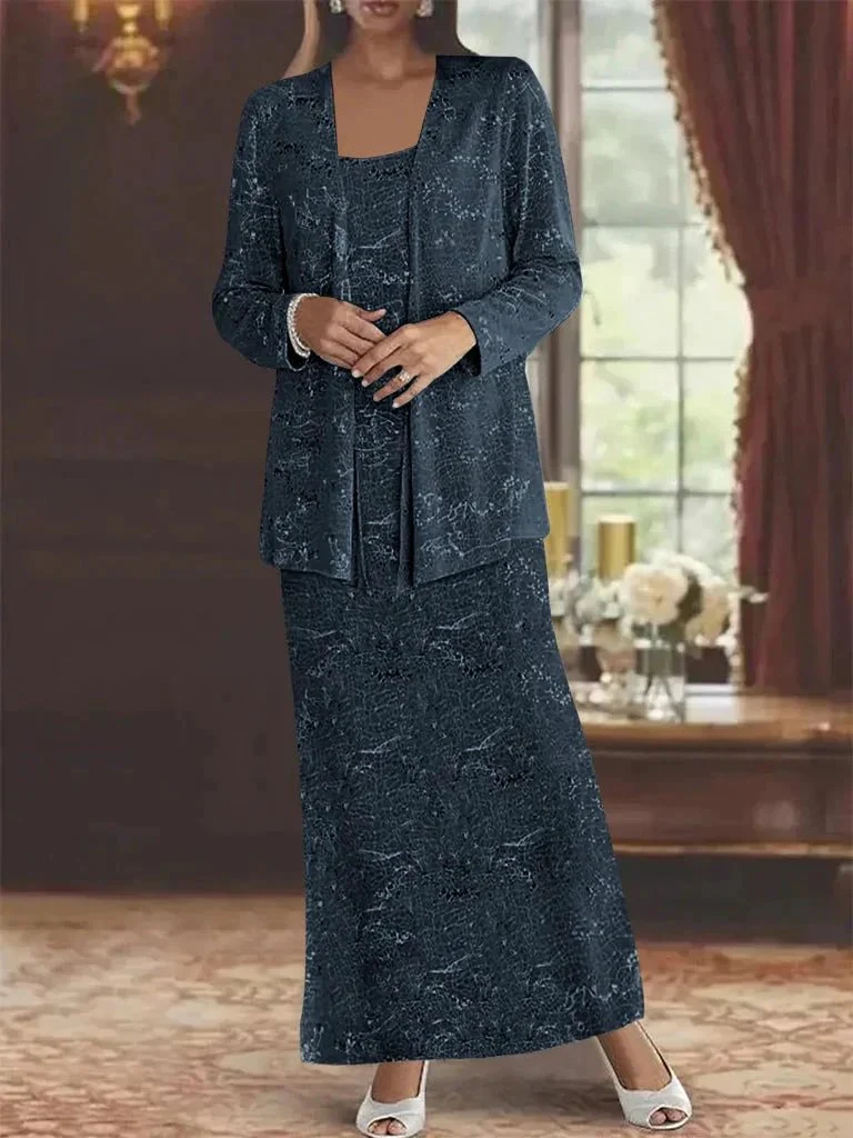 Chiffon Mother of the Bride Dresses with Sequins & Jacket - Image 23