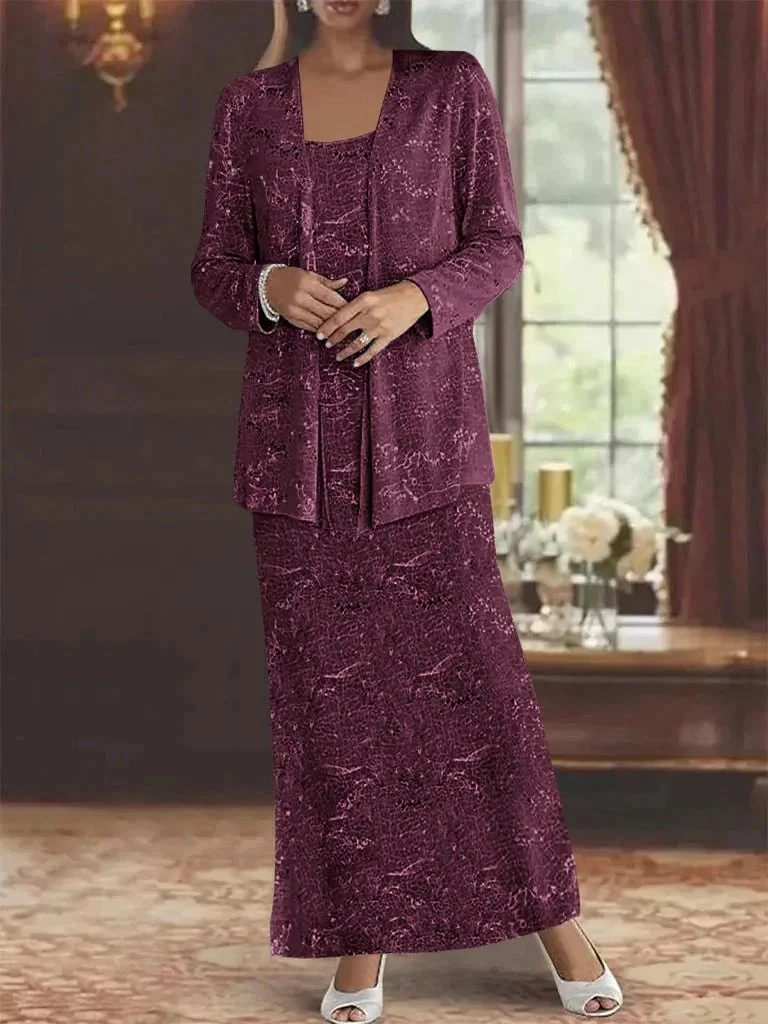 Chiffon Mother of the Bride Dresses with Sequins & Jacket - Image 24