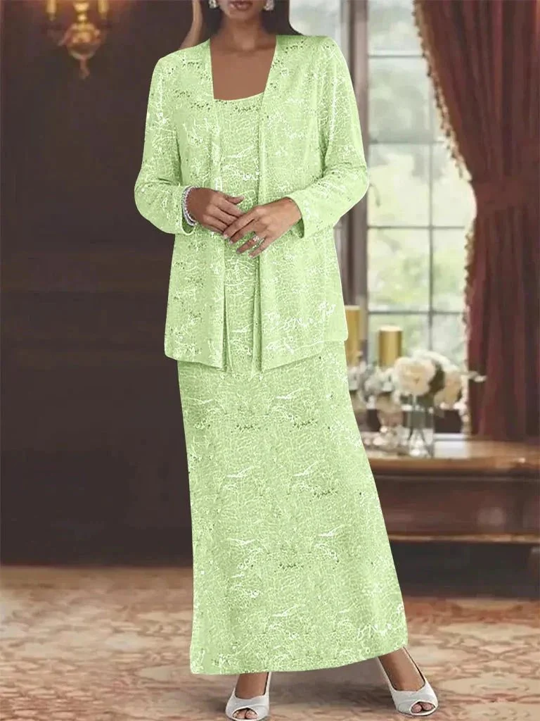Chiffon Mother of the Bride Dresses with Sequins & Jacket - Image 25