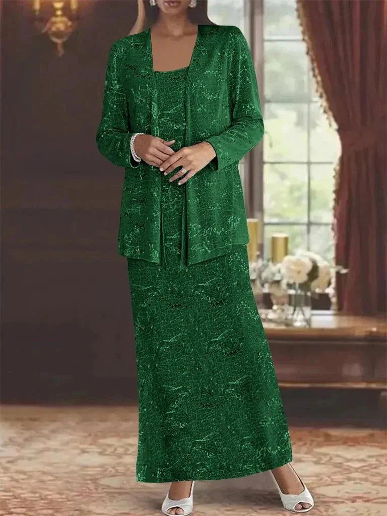 Chiffon Mother of the Bride Dresses with Sequins & Jacket - Image 26
