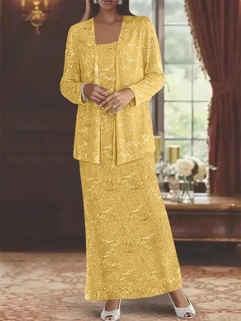 Chiffon Mother of the Bride Dresses with Sequins & Jacket - Image 27