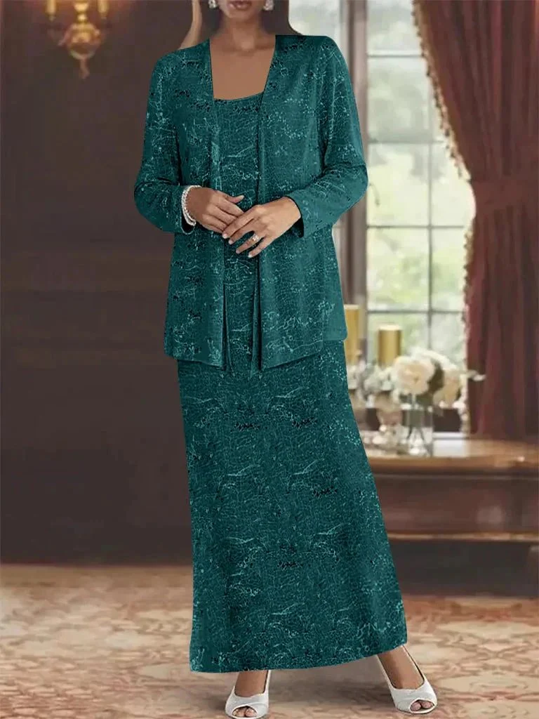 Chiffon Mother of the Bride Dresses with Sequins & Jacket - Image 28