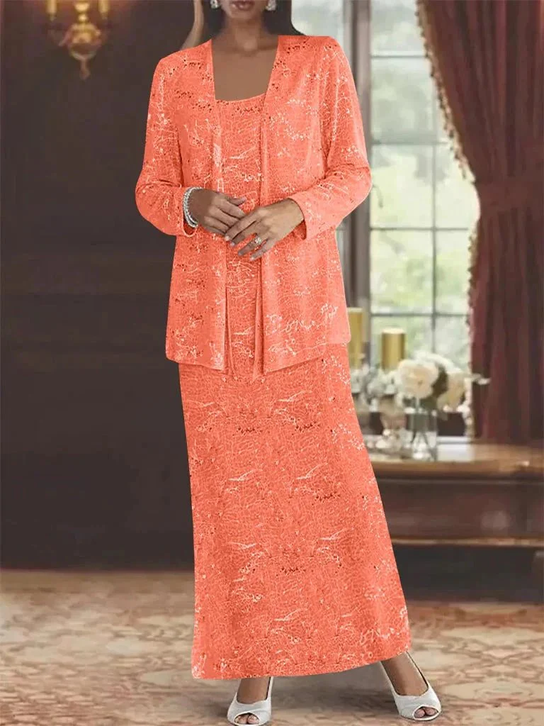 Chiffon Mother of the Bride Dresses with Sequins & Jacket - Image 3