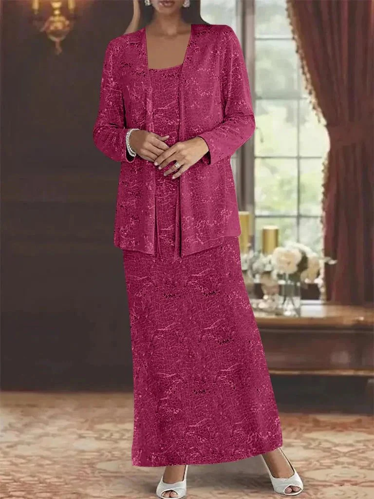 Chiffon Mother of the Bride Dresses with Sequins & Jacket - Image 30
