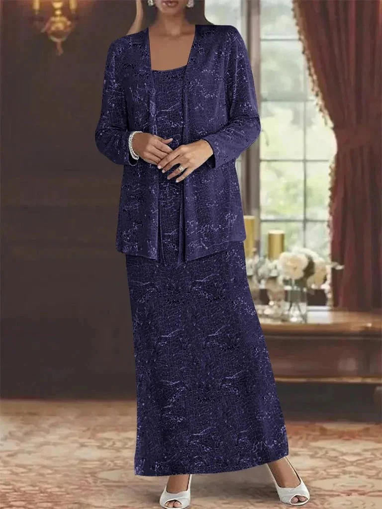 Chiffon Mother of the Bride Dresses with Sequins & Jacket - Image 31