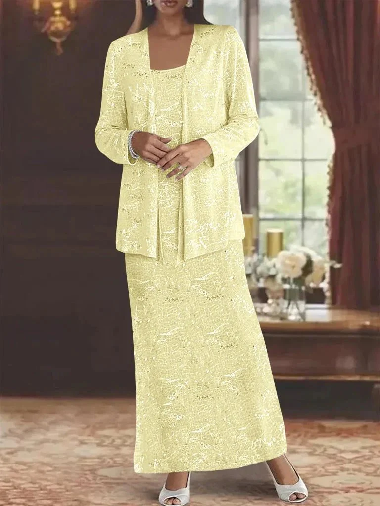 Chiffon Mother of the Bride Dresses with Sequins & Jacket - Image 32