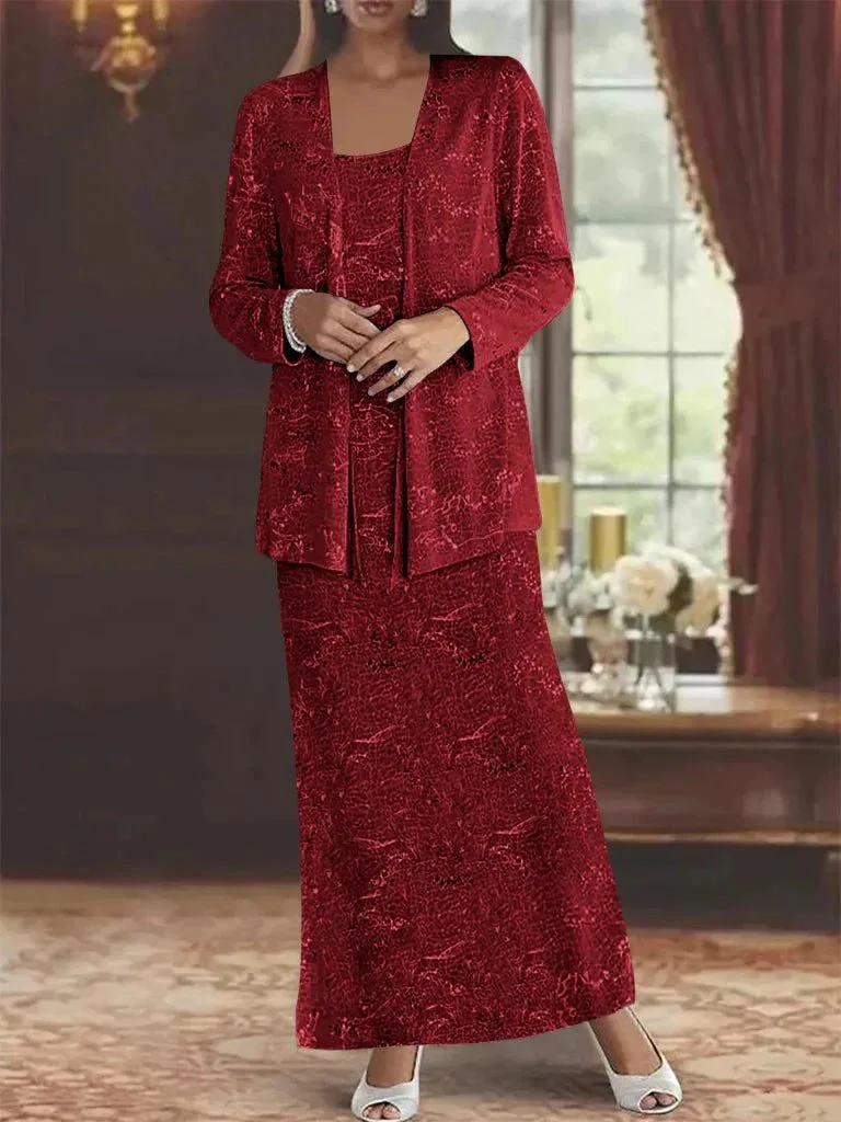 Chiffon Mother of the Bride Dresses with Sequins & Jacket - Image 33
