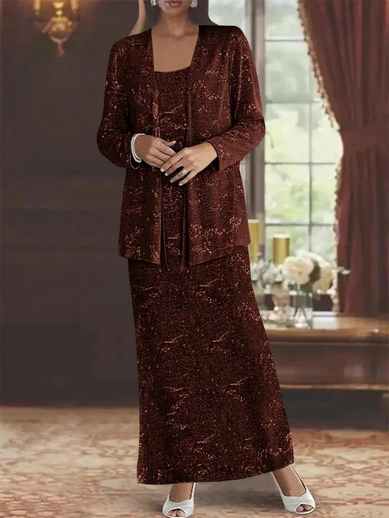 Chiffon Mother of the Bride Dresses with Sequins & Jacket - Image 34