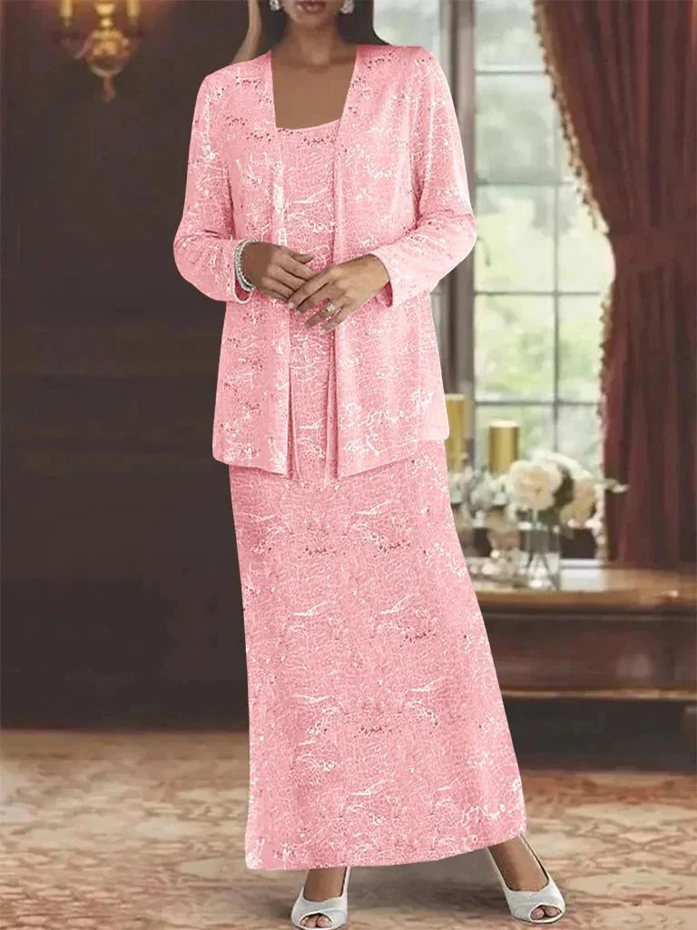 Chiffon Mother of the Bride Dresses with Sequins & Jacket - Image 35