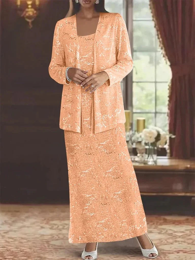 Chiffon Mother of the Bride Dresses with Sequins & Jacket - Image 37