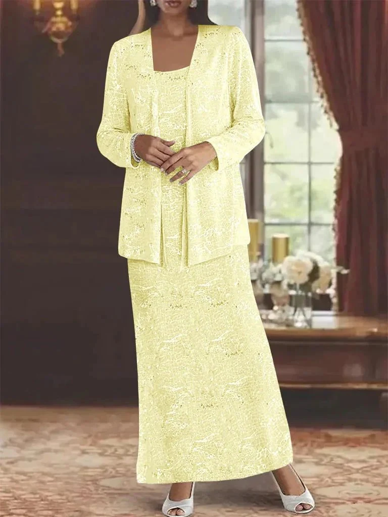 Chiffon Mother of the Bride Dresses with Sequins & Jacket - Image 38