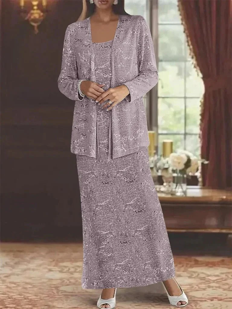 Chiffon Mother of the Bride Dresses with Sequins & Jacket - Image 39