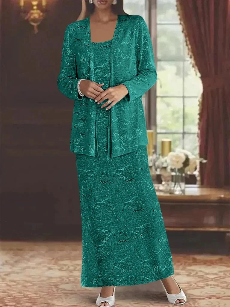 Chiffon Mother of the Bride Dresses with Sequins & Jacket - Image 40
