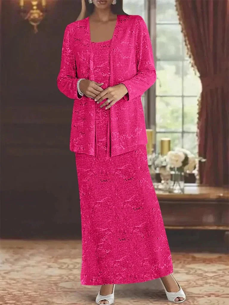 Chiffon Mother of the Bride Dresses with Sequins & Jacket - Image 41
