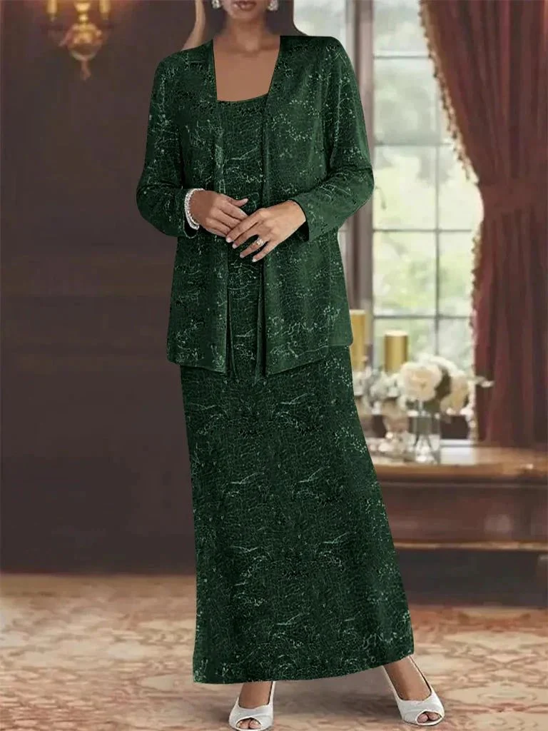 Chiffon Mother of the Bride Dresses with Sequins & Jacket - Image 43