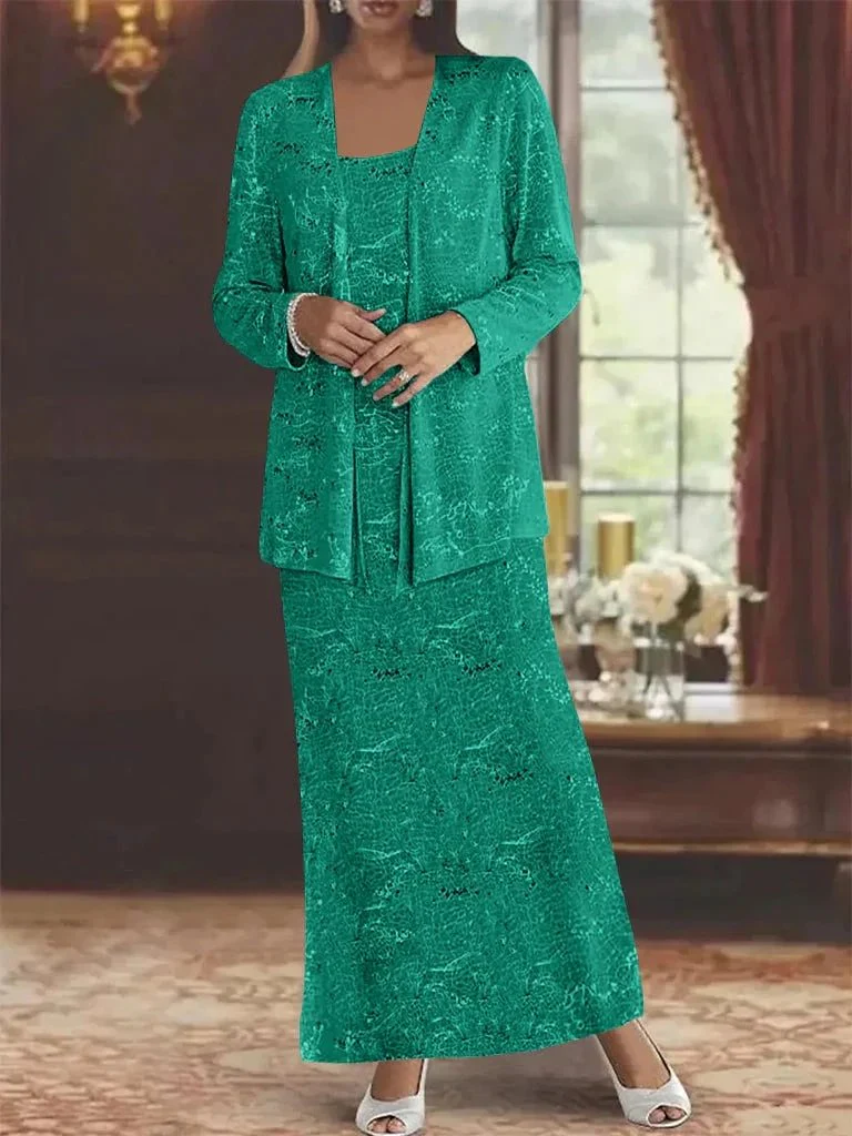 Chiffon Mother of the Bride Dresses with Sequins & Jacket - Image 44