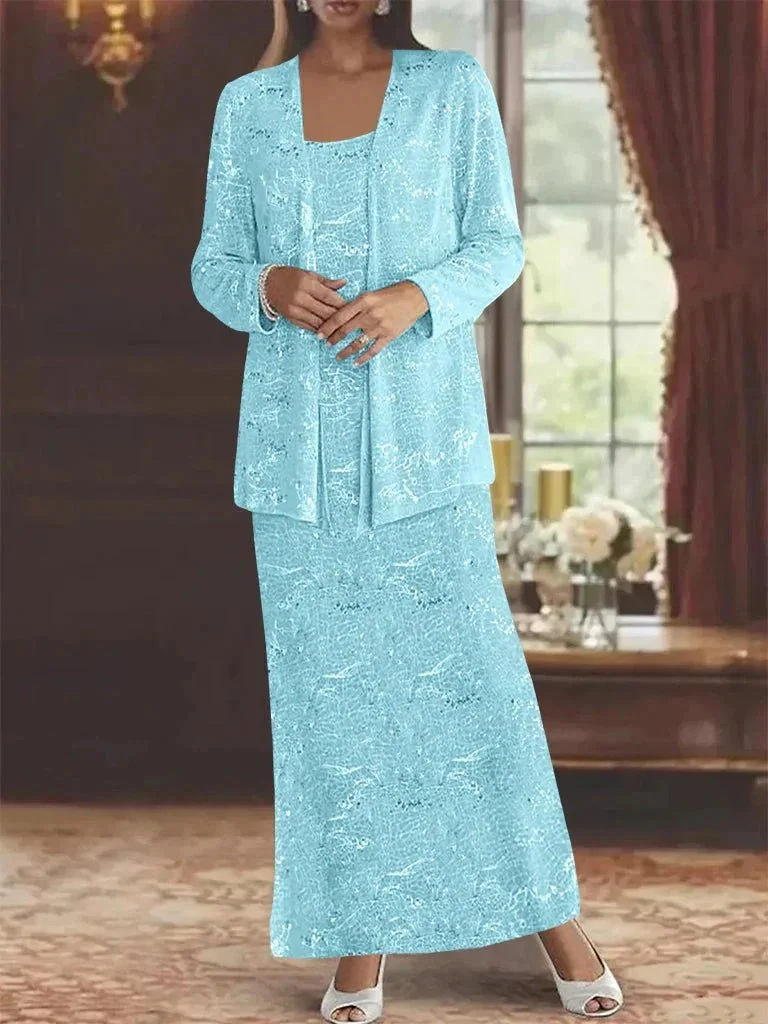 Chiffon Mother of the Bride Dresses with Sequins & Jacket - Image 45