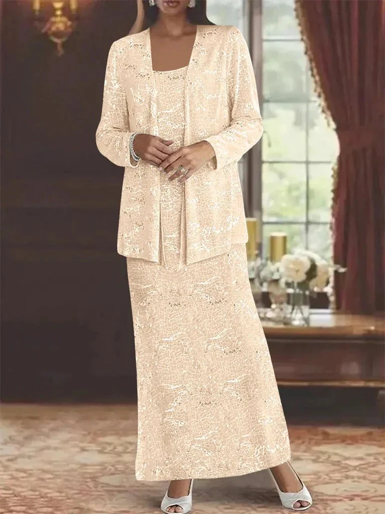 Chiffon Mother of the Bride Dresses with Sequins & Jacket - Image 46