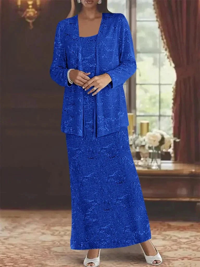 Chiffon Mother of the Bride Dresses with Sequins & Jacket - Image 48
