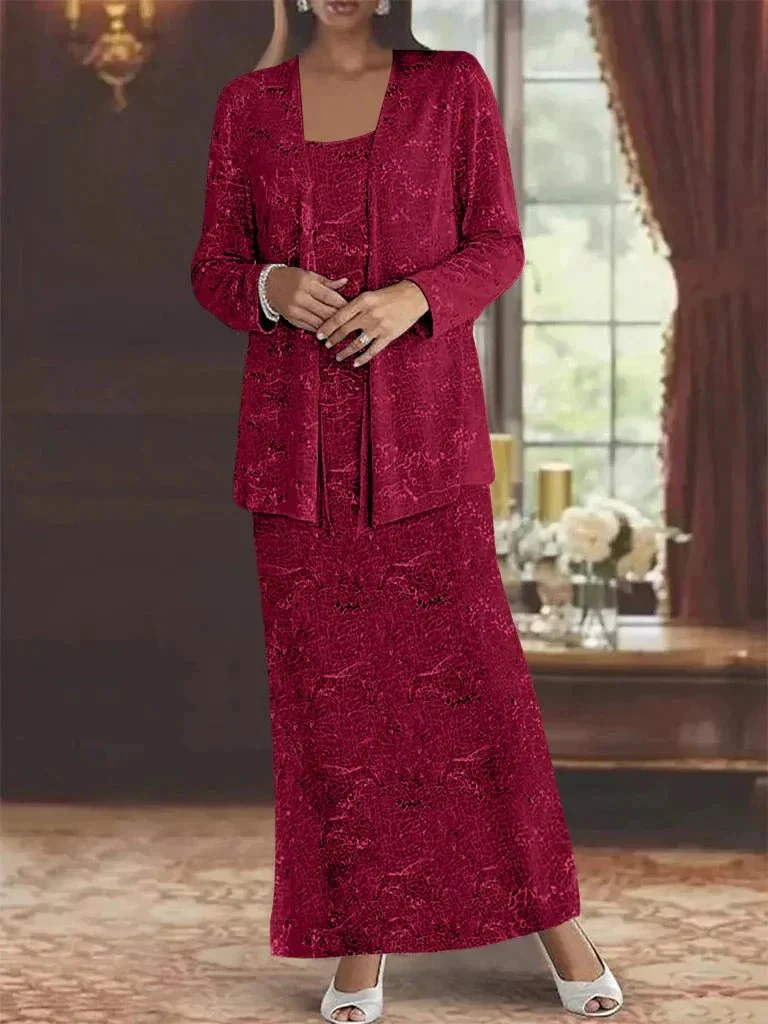 Chiffon Mother of the Bride Dresses with Sequins & Jacket - Image 49