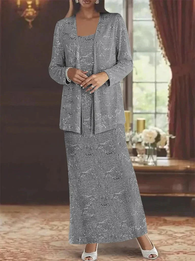 Chiffon Mother of the Bride Dresses with Sequins & Jacket - Image 5
