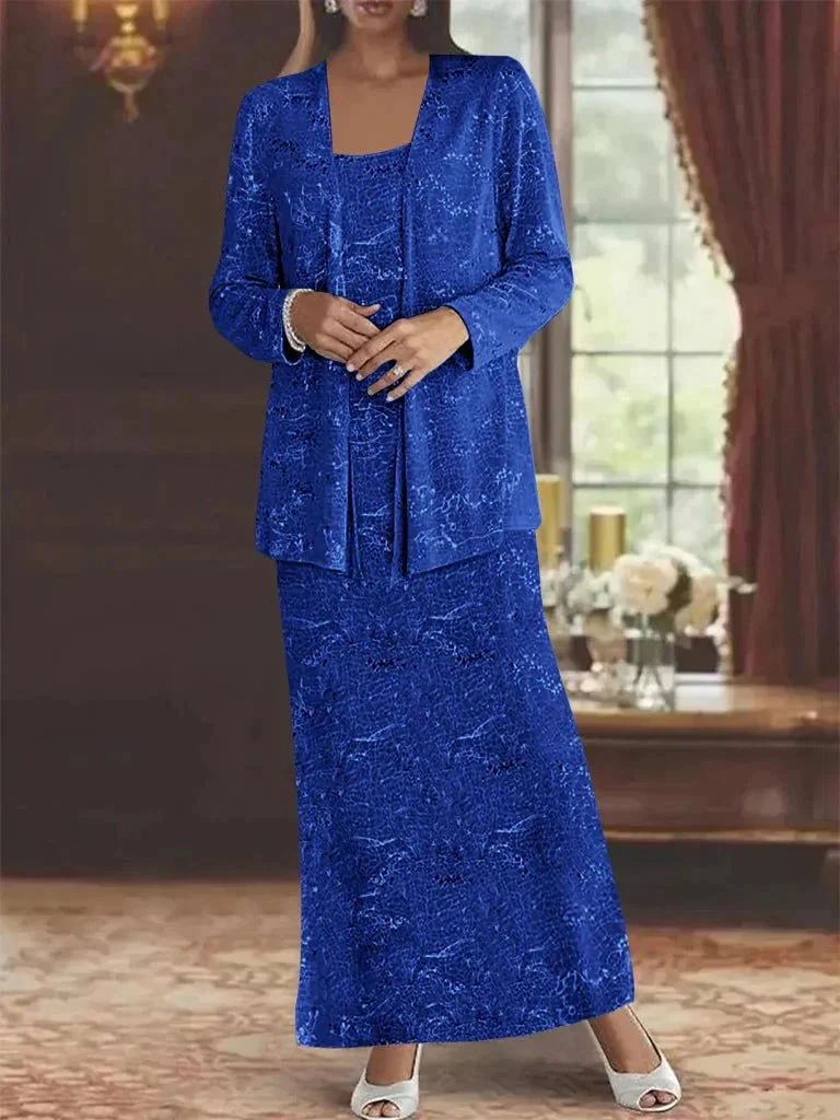 Chiffon Mother of the Bride Dresses with Sequins & Jacket - Image 50