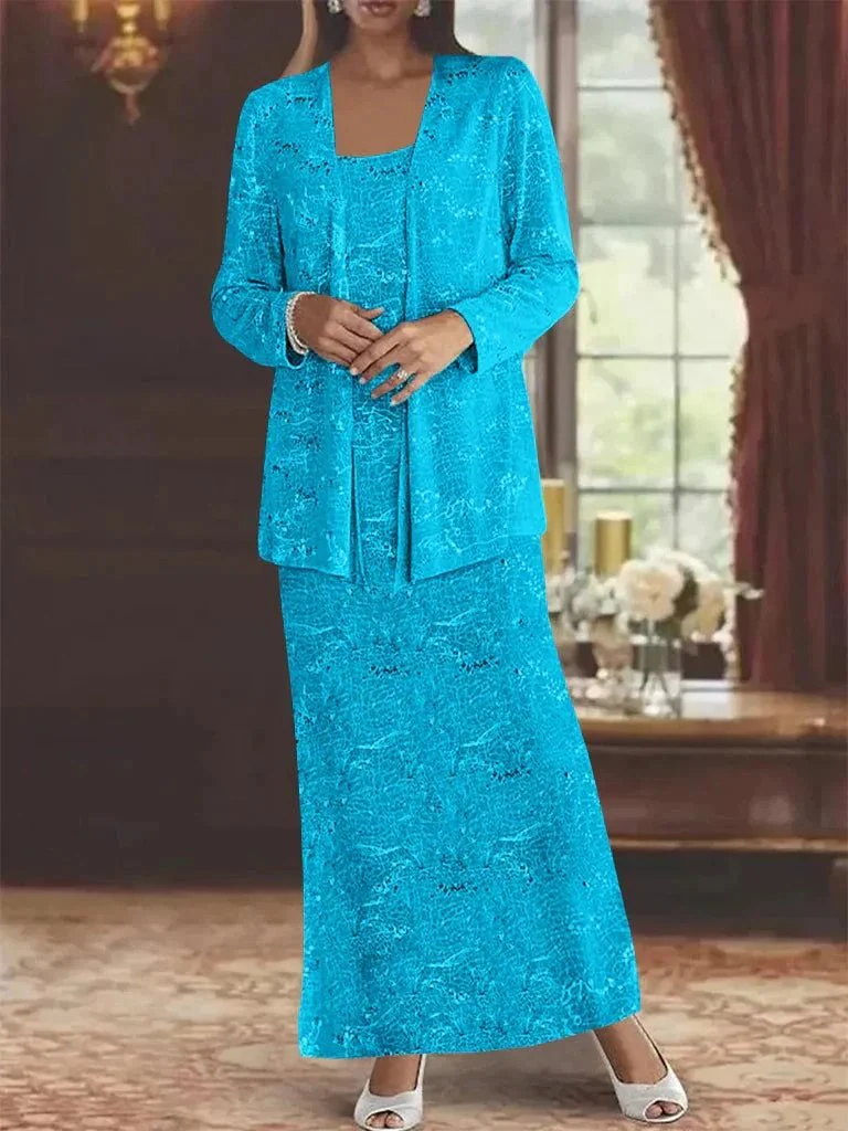 Chiffon Mother of the Bride Dresses with Sequins & Jacket - Image 51