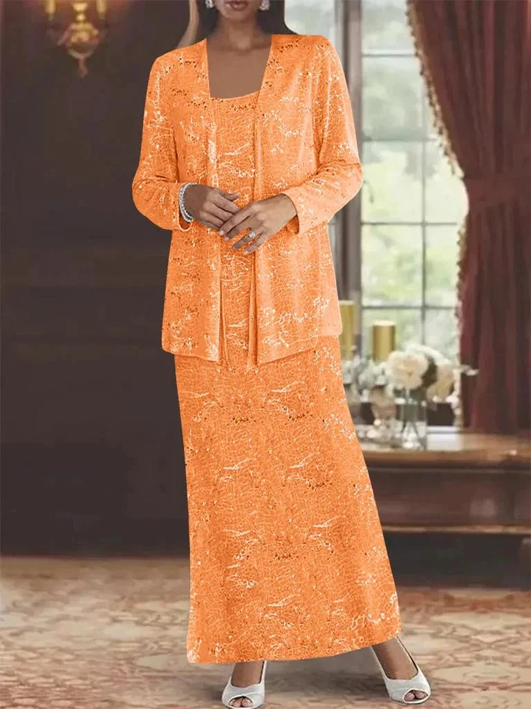 Chiffon Mother of the Bride Dresses with Sequins & Jacket - Image 52